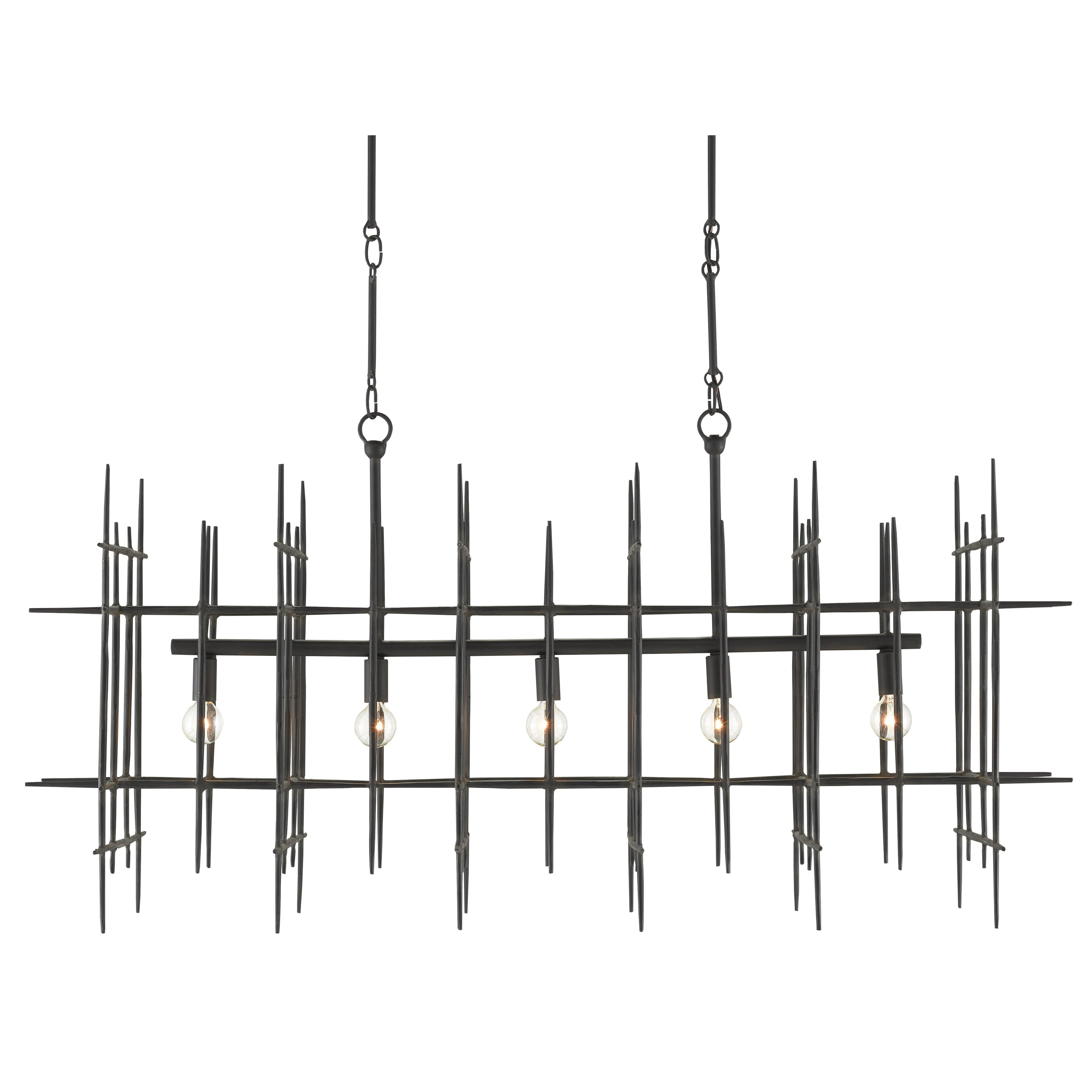 Currey and Company - Steelhouse Chandelier - 9000-0809 | Montreal Lighting & Hardware
