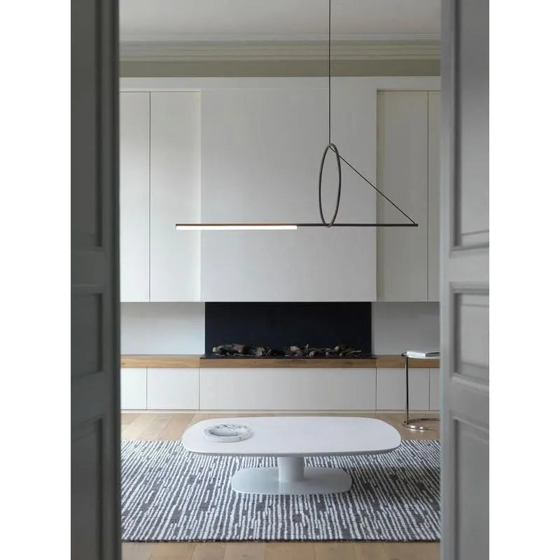 CVL Luminaires - Cercle et Trait Linear Suspension - CERCLEETTRAT-PEND-XS-SB | Montreal Lighting & Hardware