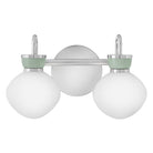 Meuble-lavabo Lucy Lark 85592CM-SF en chrome avec accents vert d'eau