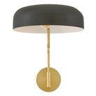 Lark 84480LCB-BK Ledger Articulating Sconce in Lacquered Brass with Black accents