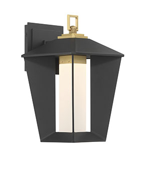 Eurofase 50047-017 Andson LED Outdoor Wall Sconce in Brass-Sand Black Mix