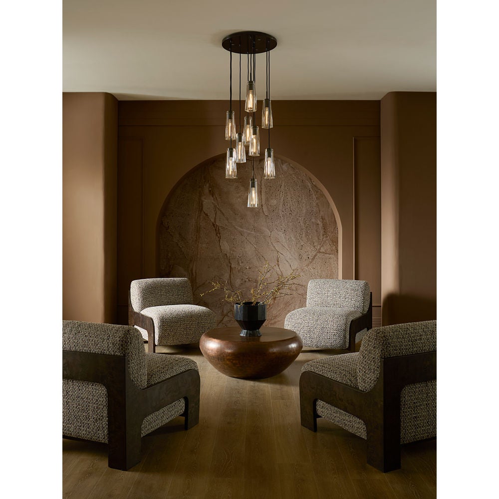 Fredrick Ramond FR31104BX-CL Cosette Cristal Suspension en oxyde noir