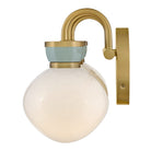 Meuble-lavabo Lucy de Lark (réf. 85593LCB-SF) en laiton laqué avec accents vert d'eau