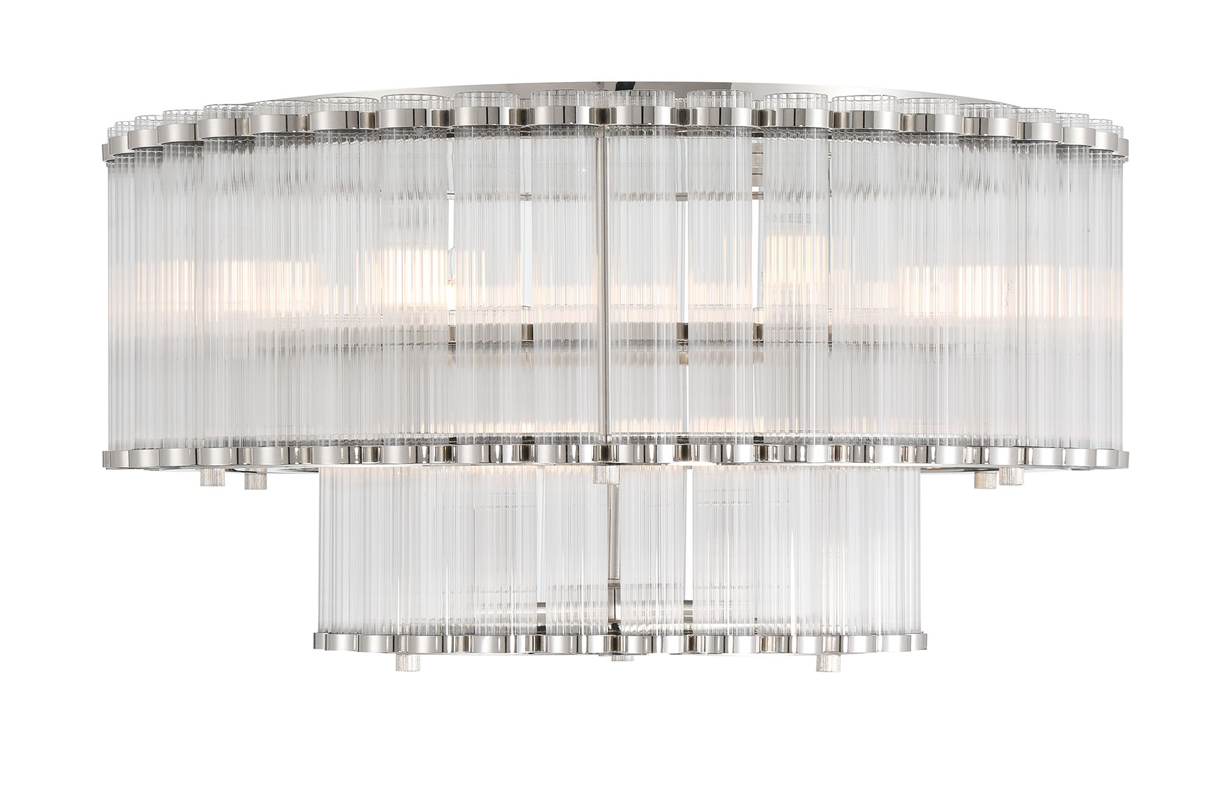 Eurofase 49169-027 Glasbury LED Flush Mount in Polished Nickel