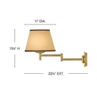 Hinkley Lighting 47510LCB Sonia Task Light Sconce in Lacquered Brass