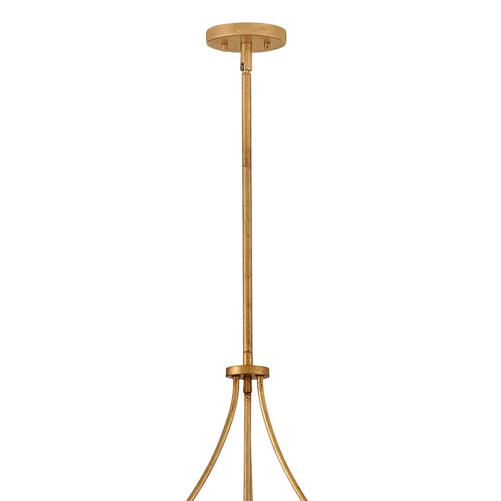 Fredrick Ramond FR41596DA Myra Cristal de roche à plusieurs niveaux Suspension en laiton vieilli