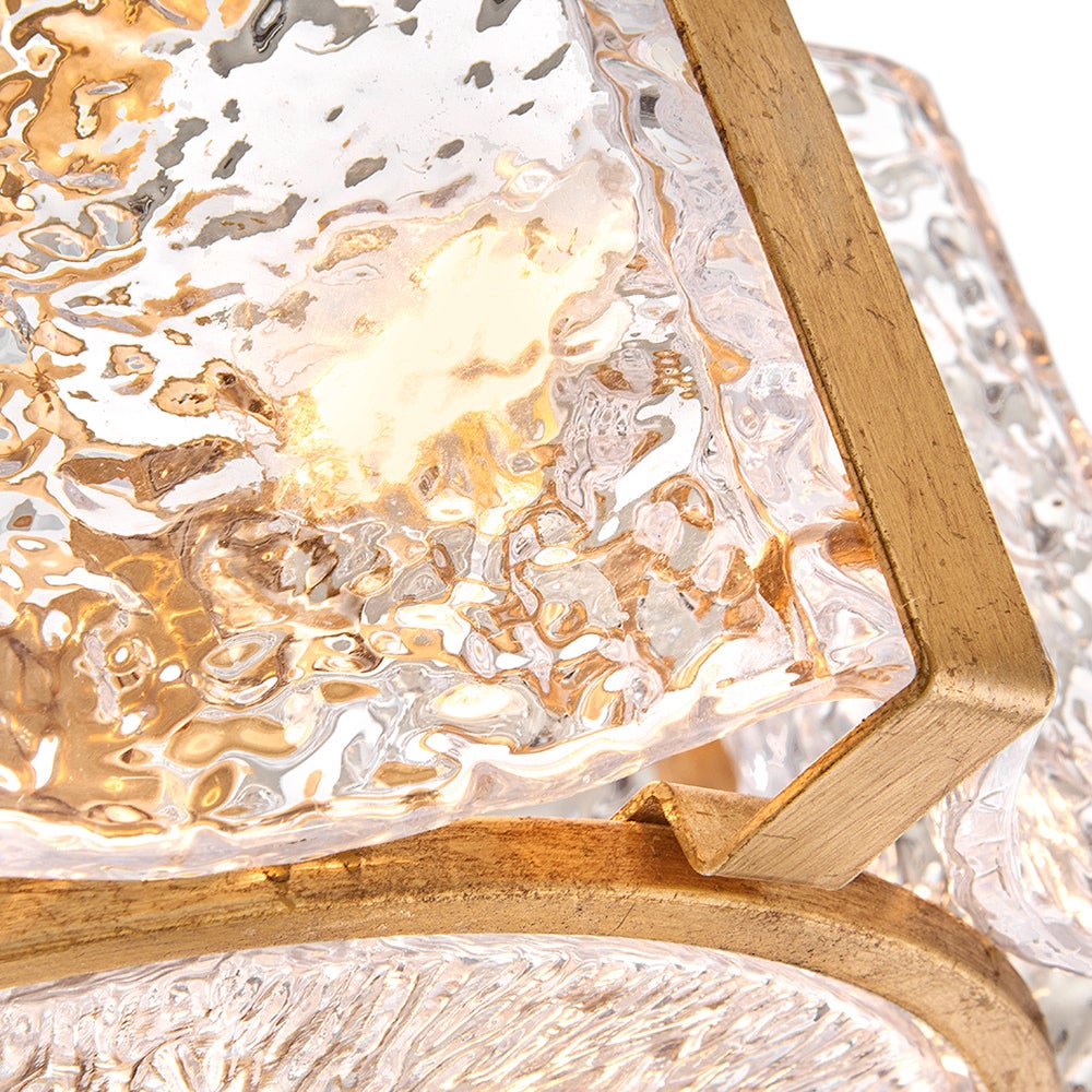 Robinet semi-encastré en verre Florian de Fredrick Ramond FR41601DA, finition laiton vieilli