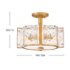 Robinet semi-encastré en verre Florian de Fredrick Ramond FR41601DA, finition laiton vieilli