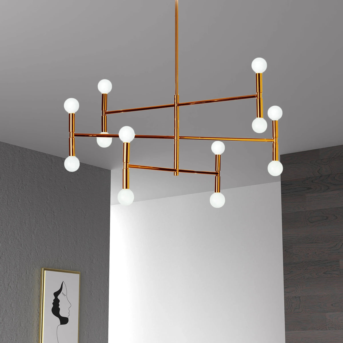 Dainolite - Ava Chandelier - AVA-188C-MB | Montreal Lighting & Hardware
