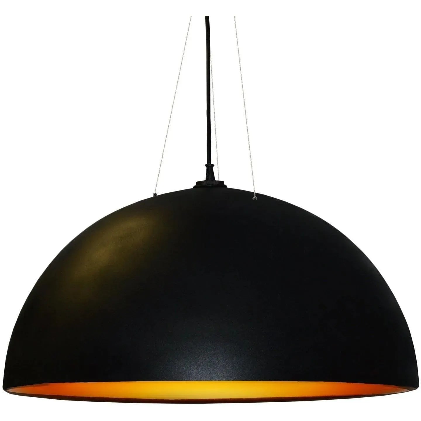 Dainolite - Dome Pendant - 114-313P-BK-GLD | Montreal Lighting & Hardware