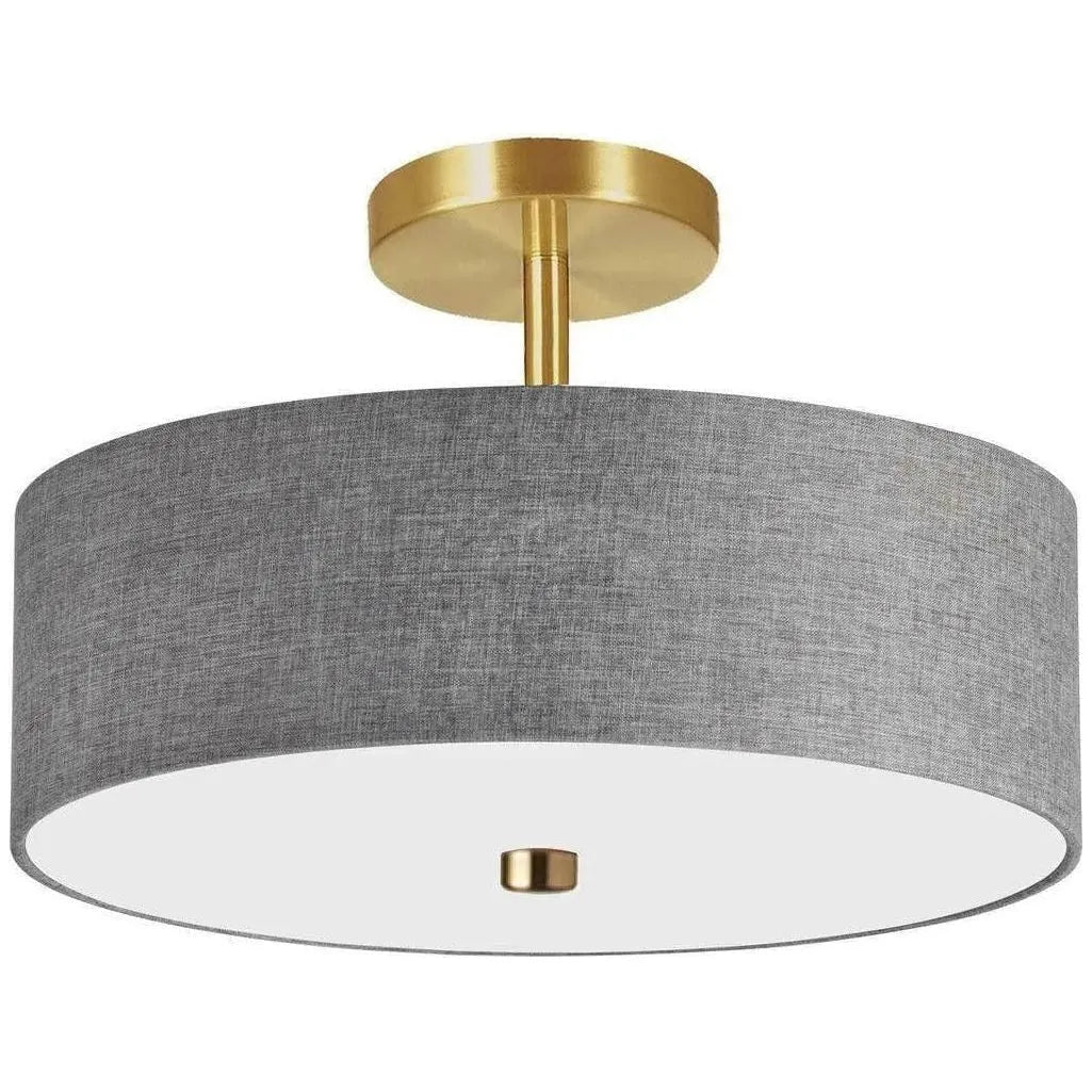 Dainolite - Everly Semi-Flush Mount - 571-143SF-AGB-GRY | Montreal Lighting & Hardware