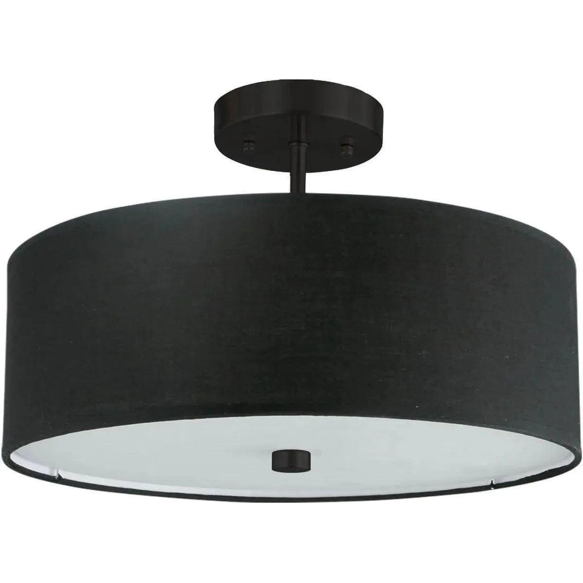 Dainolite - Everly Semi-Flush Mount - 571-143SF-MB-BK | Montreal Lighting & Hardware