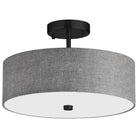 Dainolite - Everly Semi-Flush Mount - 571-143SF-MB-GRY | Montreal Lighting & Hardware