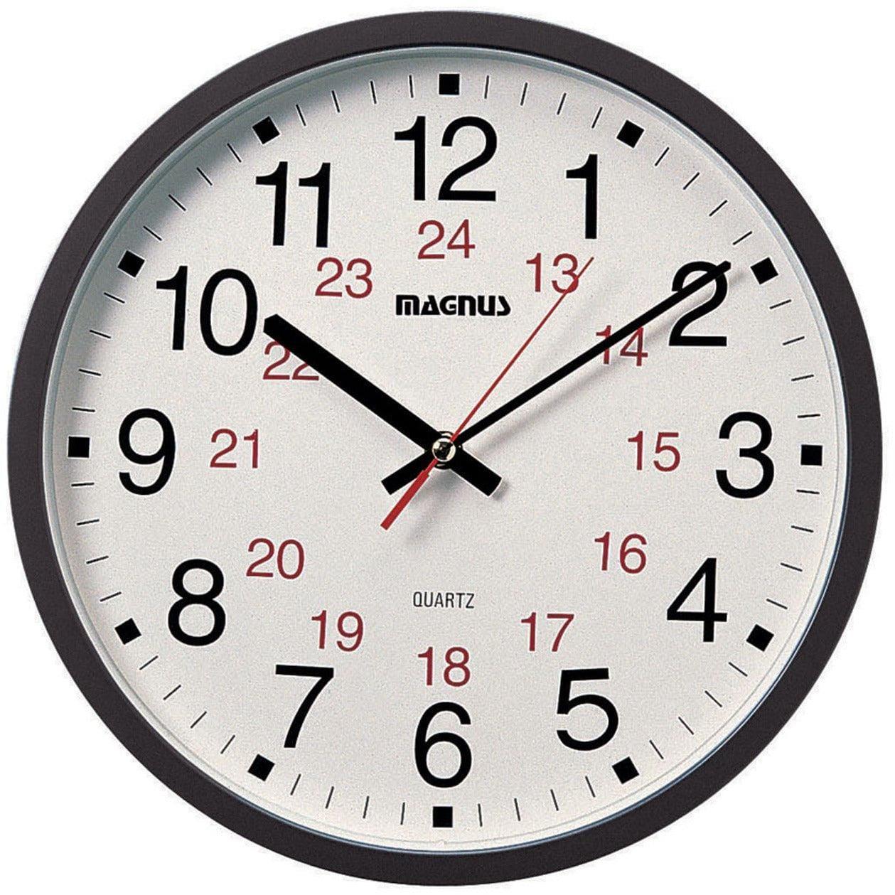Dainolite - Magnus Wall Clock - 22502-BK | Montreal Lighting & Hardware