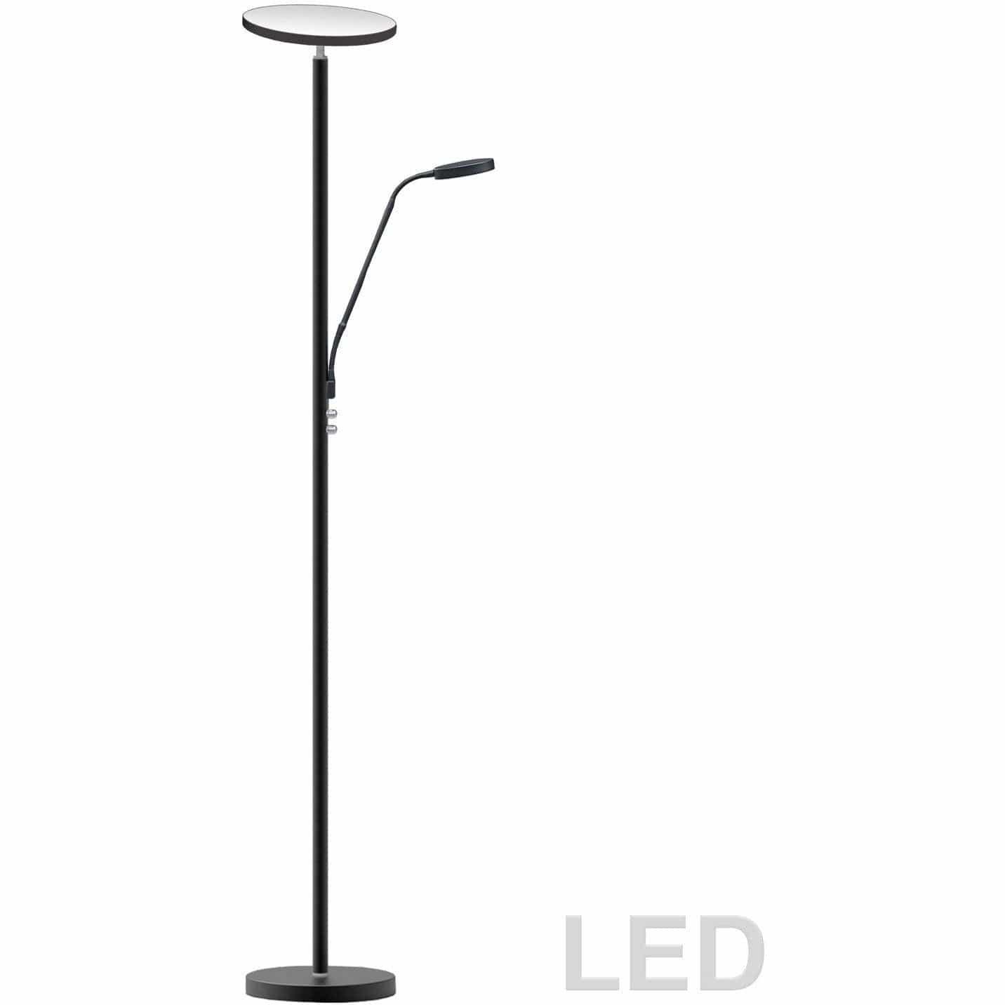 Dainolite - Mother & Son LED Floor Lamp - 801LEDF-SB | Montreal Lighting & Hardware
