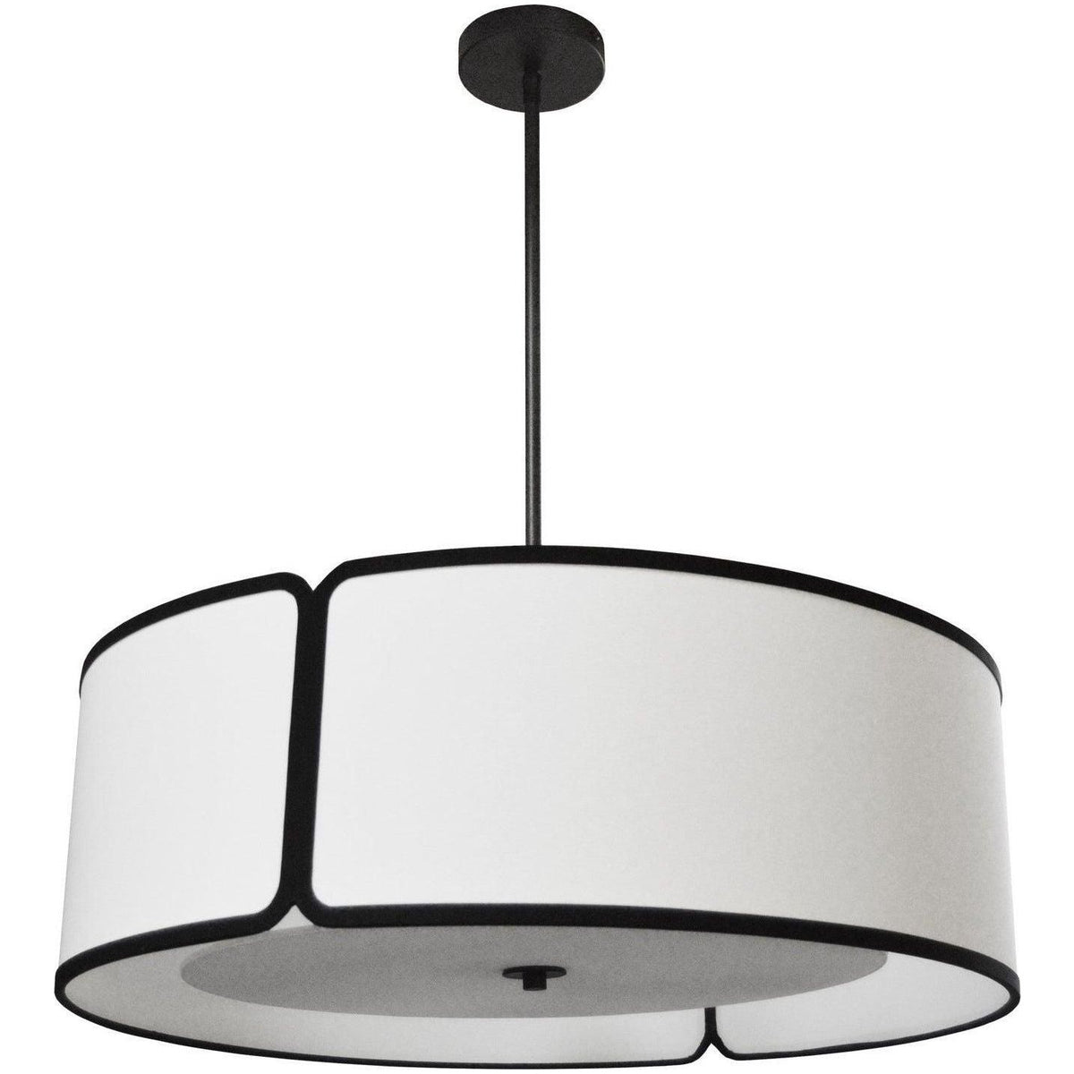 Dainolite - Notched Drum Pendant - NDR-243P-BK-WH | Montreal Lighting & Hardware