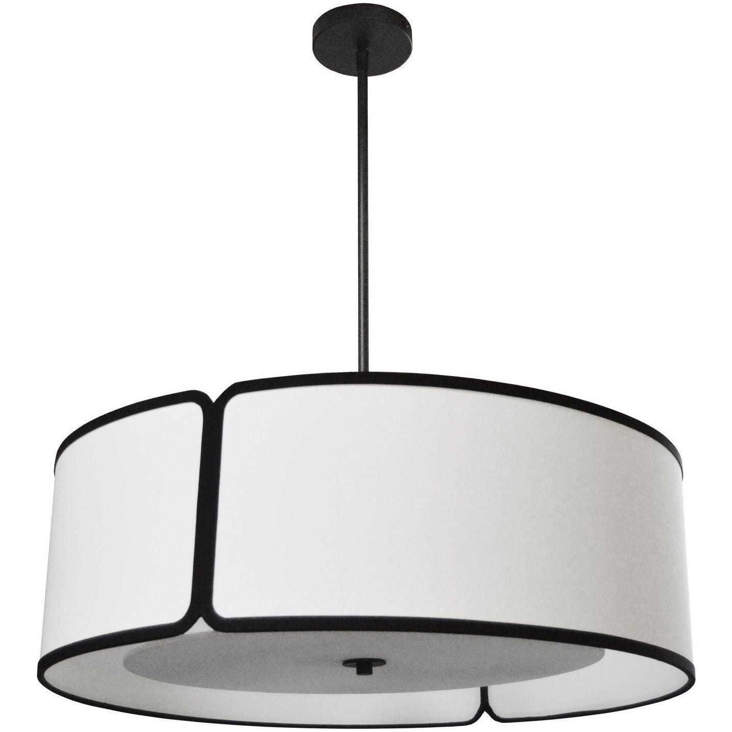 Dainolite - Notched Drum Pendant - NDR-243P-BK-WH | Montreal Lighting & Hardware