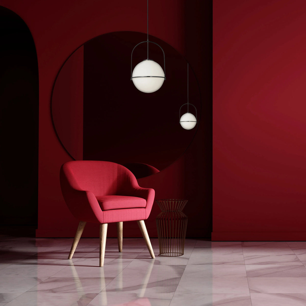 Dainolite - Paola Pendant - PAO-121P-AGB | Montreal Lighting & Hardware