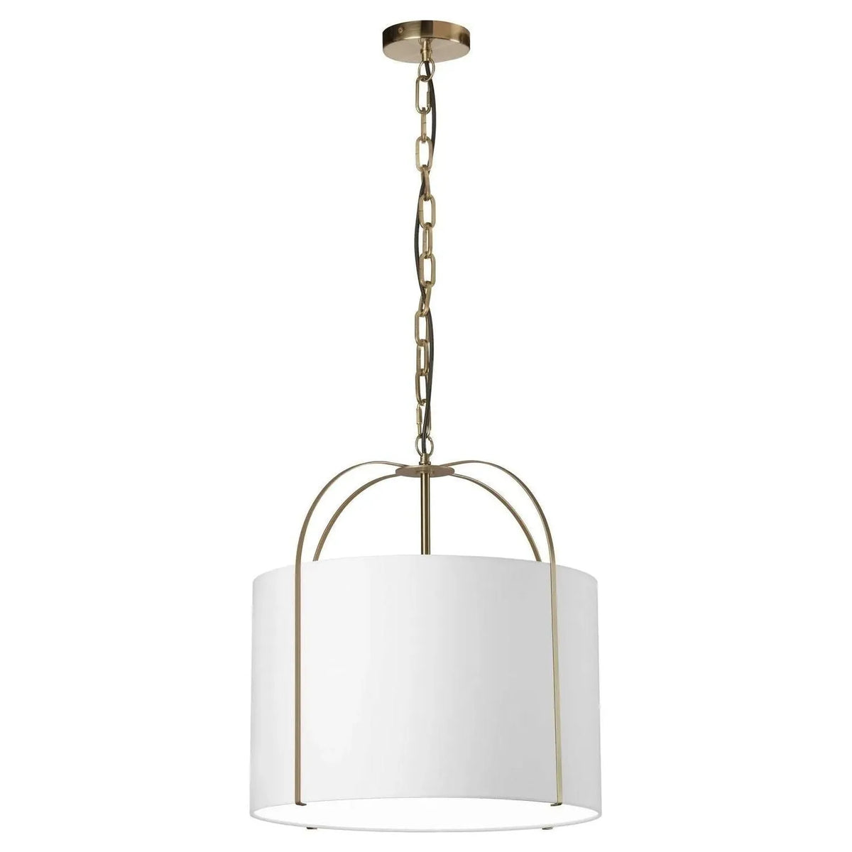 Dainolite - Quincy Pendant - QCY-181P-GLD-WH | Montreal Lighting & Hardware