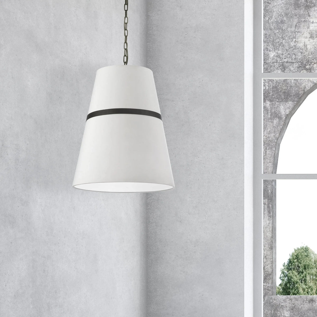 Dainolite - Symphony-Pendant - SYM-183P-AGB-WH | Montreal Lighting & Hardware