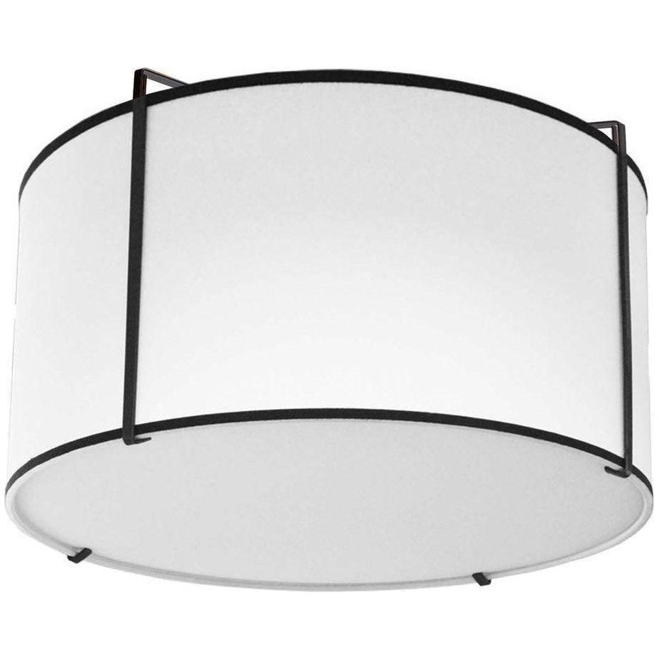 Dainolite - Trapezoid Flush Mount - TRA-121FH-BK-WH | Montreal Lighting & Hardware