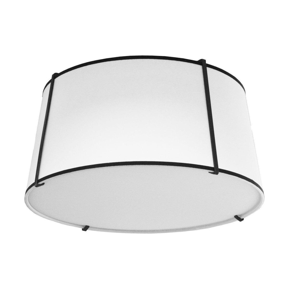 Dainolite - Trapezoid Flush Mount - TRA-3FH-BK-WH | Montreal Lighting & Hardware