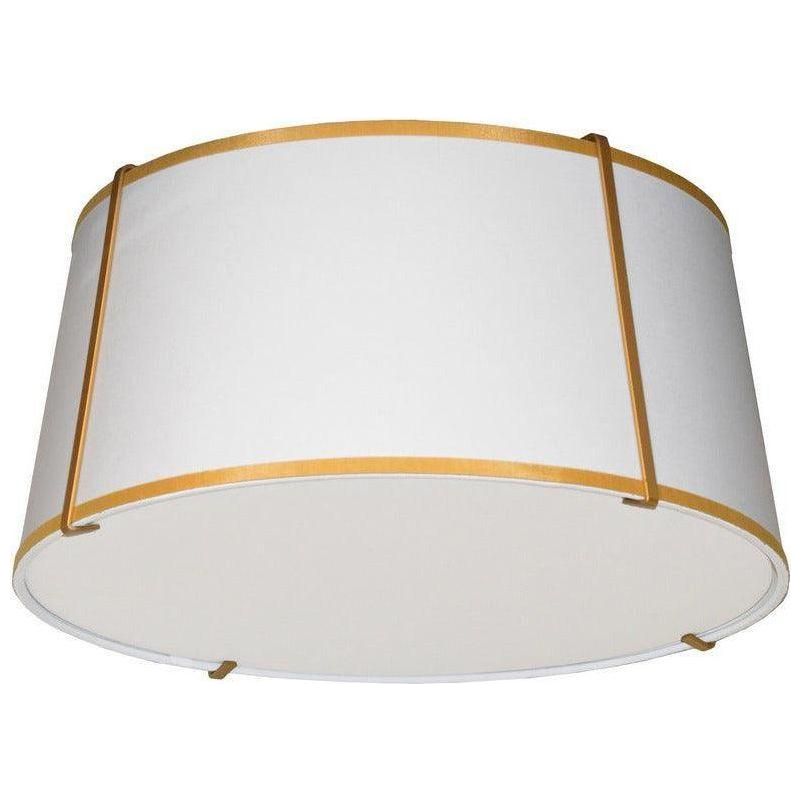 Dainolite - Trapezoid Flush Mount - TRA-3FH-GLD-WH | Montreal Lighting & Hardware