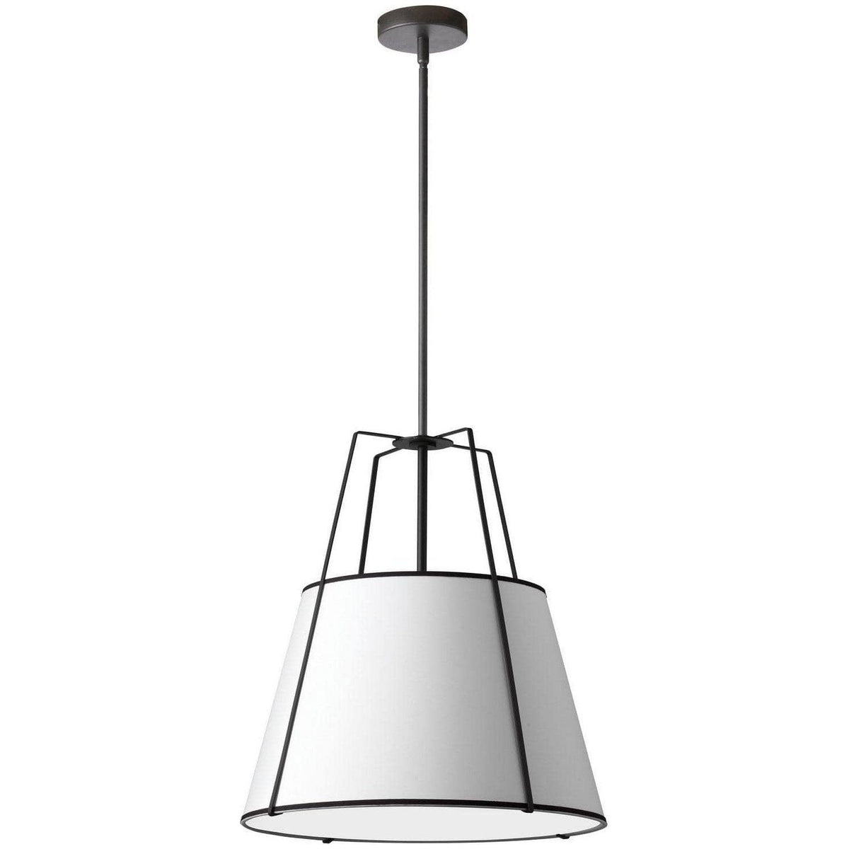 Dainolite - Trapezoid-Pendant - TRA-1P-BK-WH | Montreal Lighting & Hardware