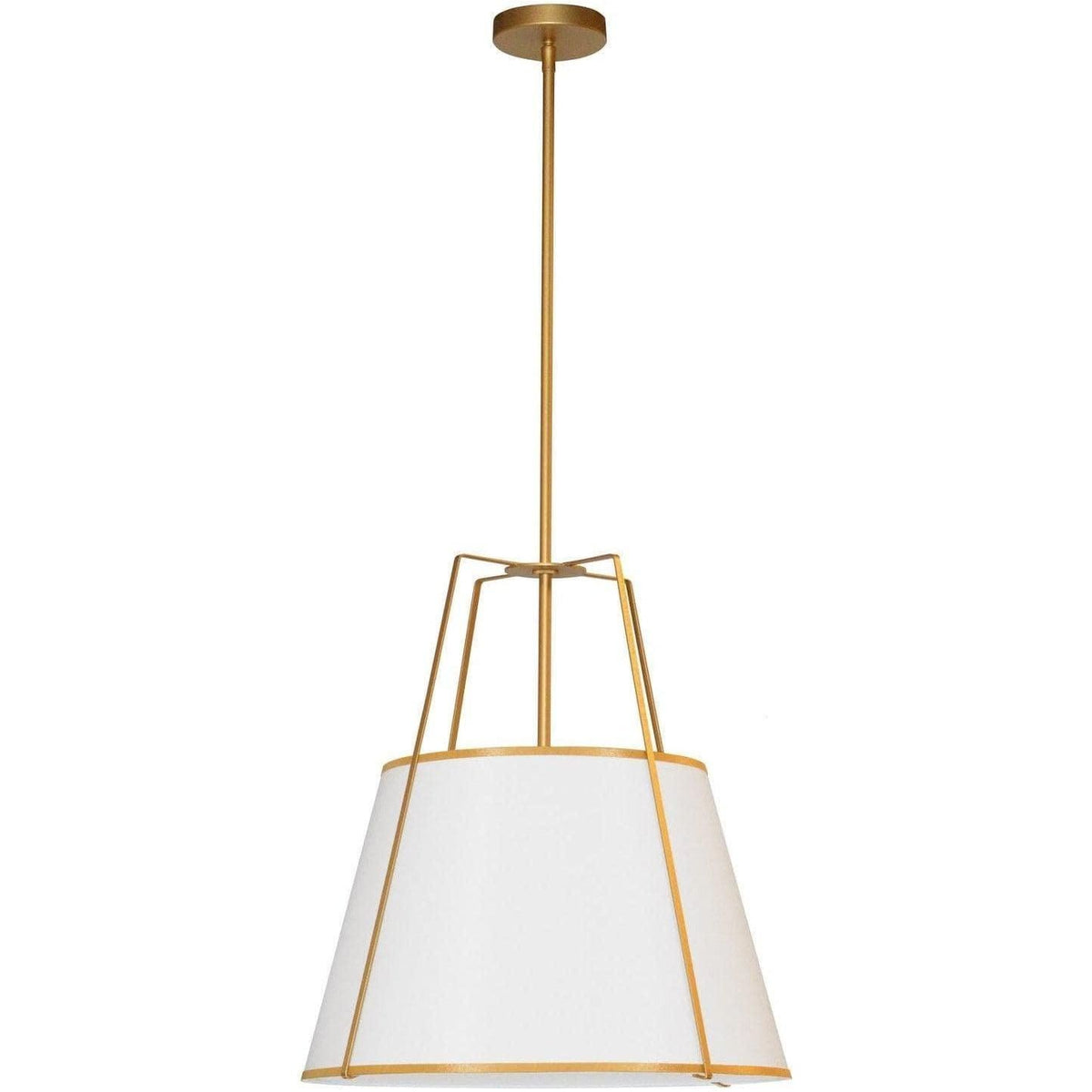 Dainolite - Trapezoid-Pendant - TRA-1P-GLD-WH | Montreal Lighting & Hardware