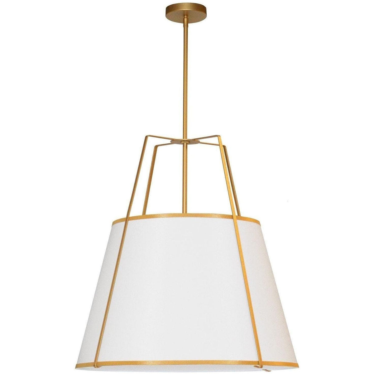 Dainolite - Trapezoid-Pendant - TRA-3P-GLD-WH | Montreal Lighting & Hardware
