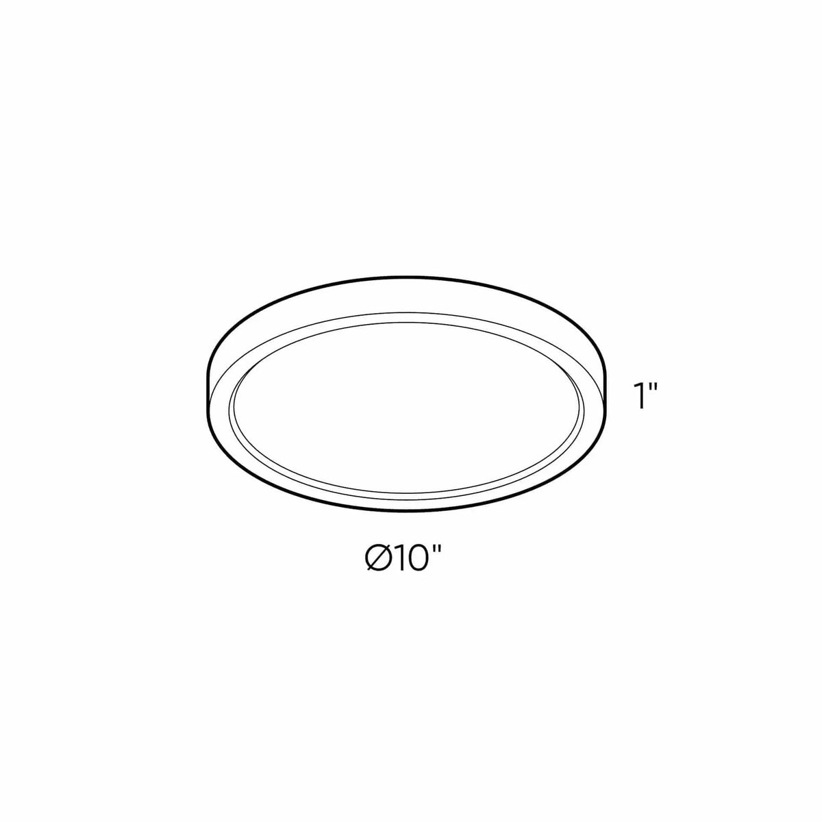 DALS Lighting - CFLED Round LED Flushmount - CFLEDR06-CC-BK | Montreal Lighting & Hardware