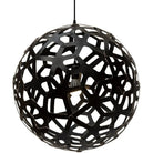 David Trubridge - Coral 600 Pendant - COR-0600-BLK-BLK | Montreal Lighting & Hardware