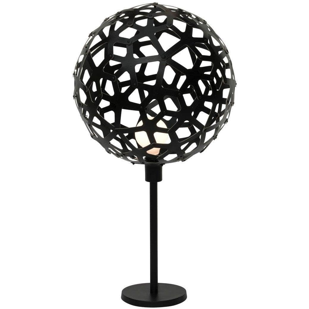 David Trubridge - Coral Table Lamp - COR-TABL-BLK-BLK | Montreal Lighting & Hardware