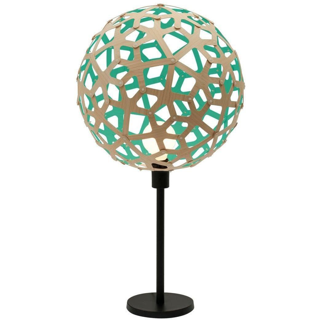 David Trubridge - Coral Table Lamp - COR-TABL-NAT-AQU | Montreal Lighting & Hardware