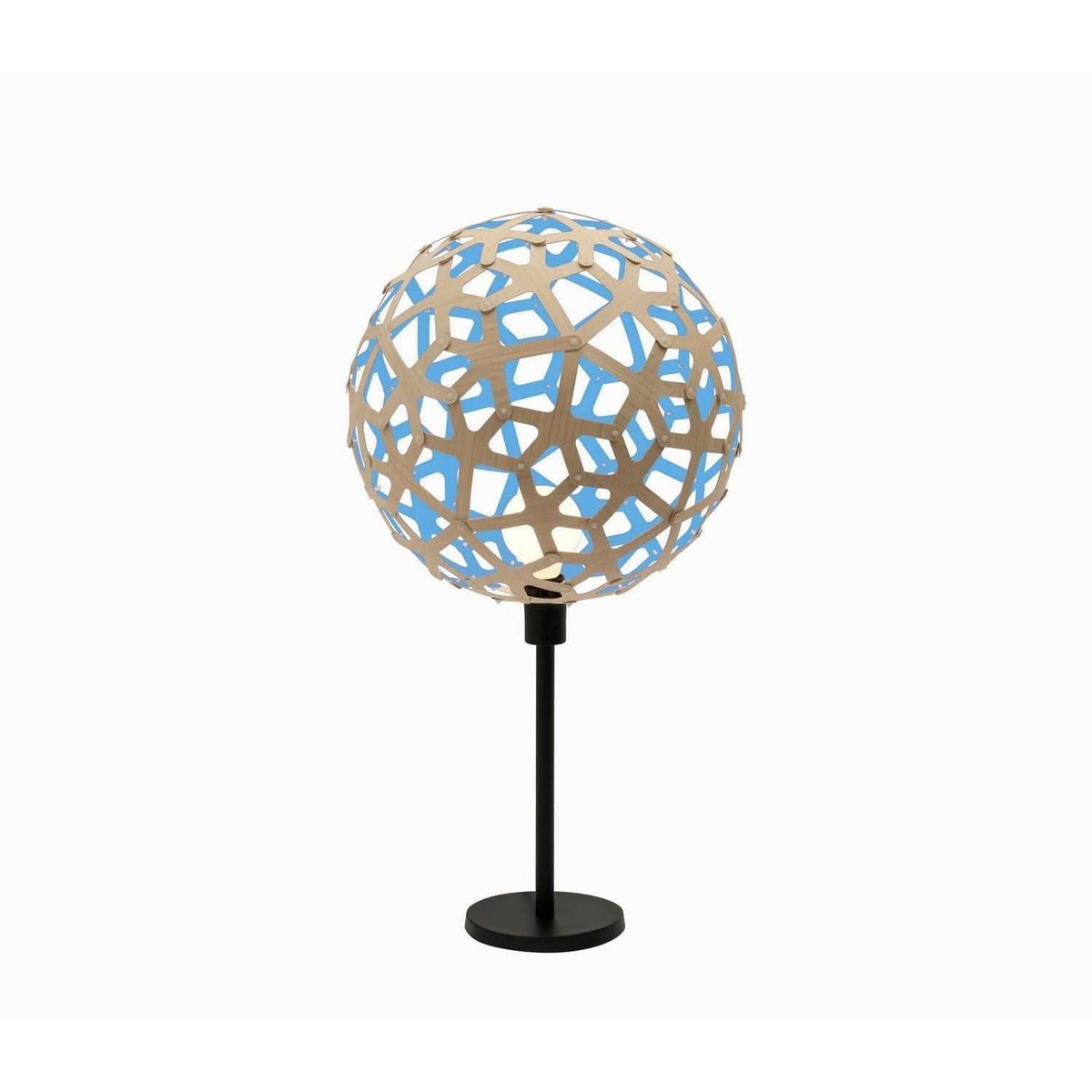 David Trubridge - Coral Table Lamp - COR-TABL-NAT-BLU | Montreal Lighting & Hardware