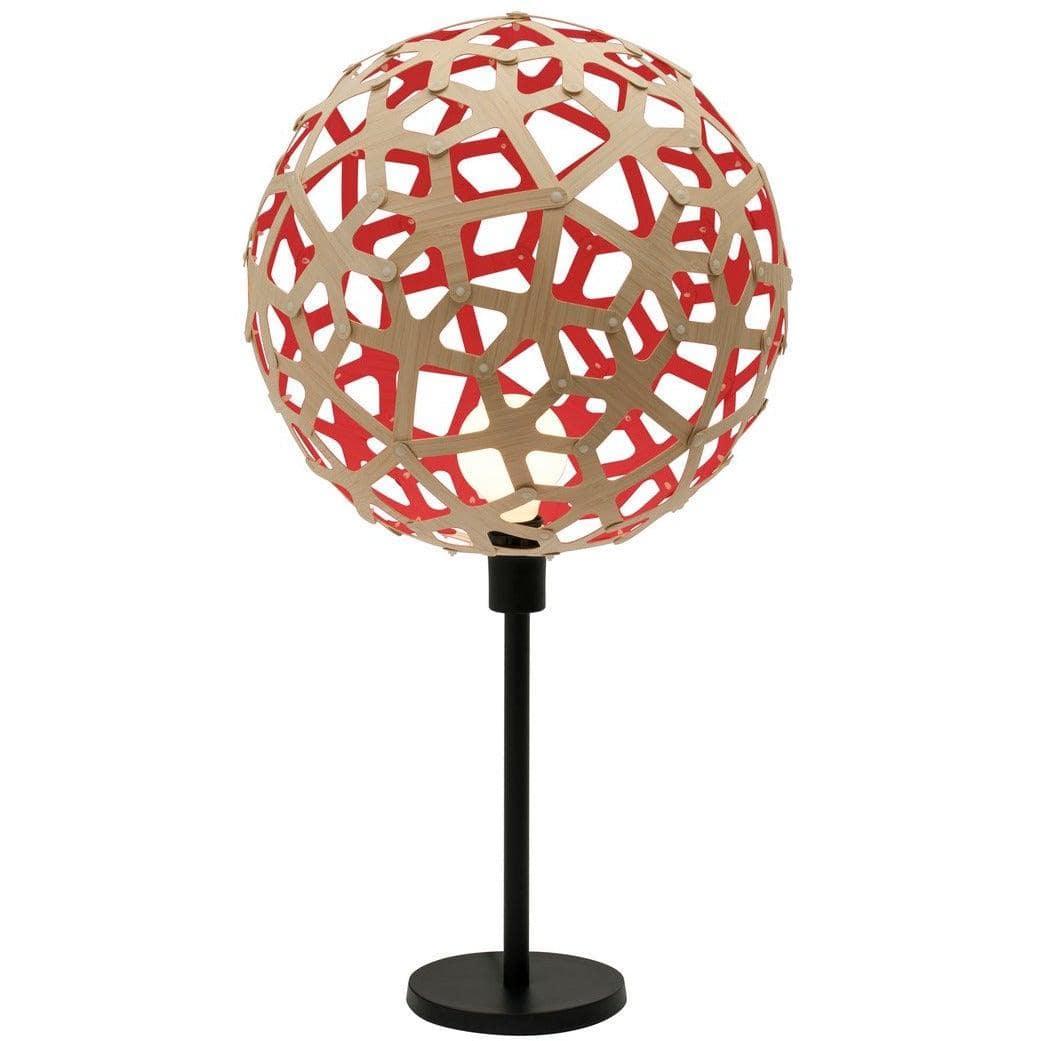 David Trubridge - Coral Table Lamp - COR-TABL-NAT-RED | Montreal Lighting & Hardware