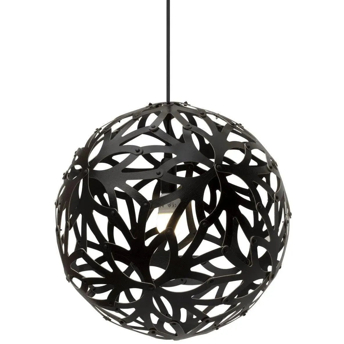 David Trubridge - Floral 400 Pendant - FLO-0400-BLK-BLK | Montreal Lighting & Hardware