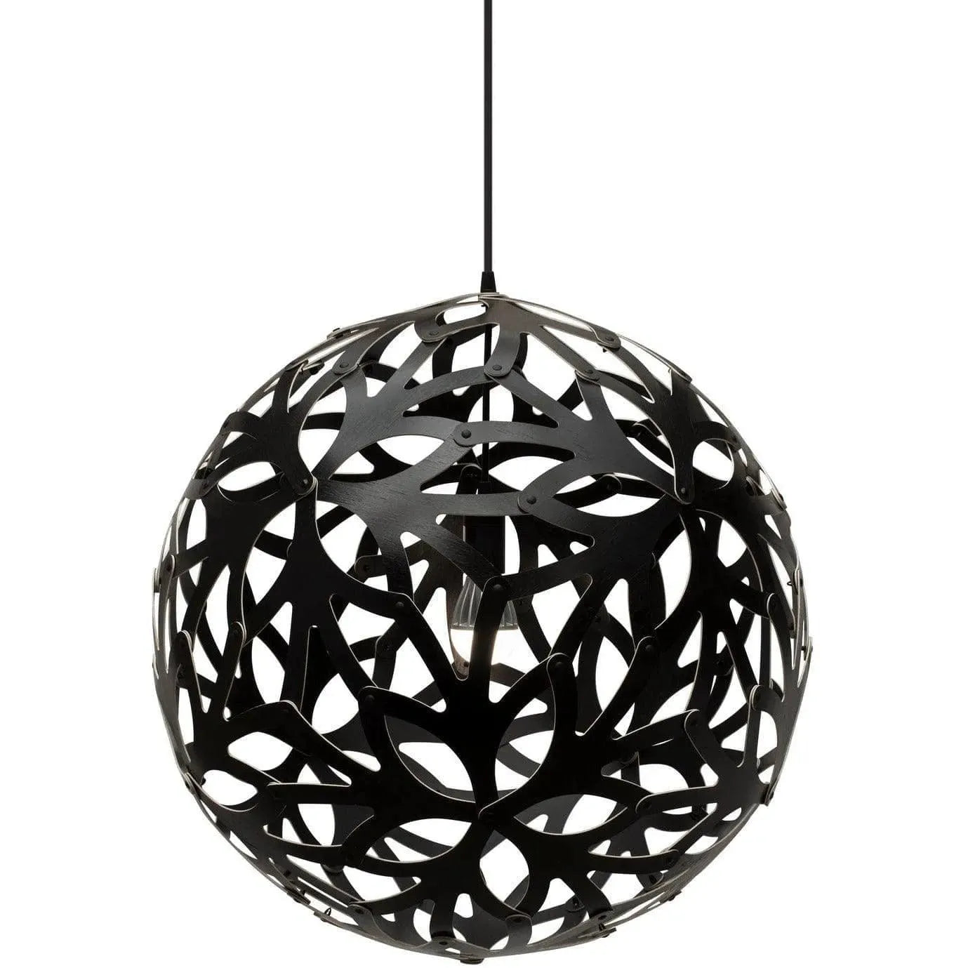 David Trubridge - Floral 600 Pendant - FLO-0600-BLK-BLK | Montreal Lighting & Hardware
