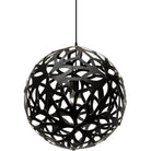 David Trubridge - Floral 600 Pendant - FLO-0600-BLK-BLK | Montreal Lighting & Hardware