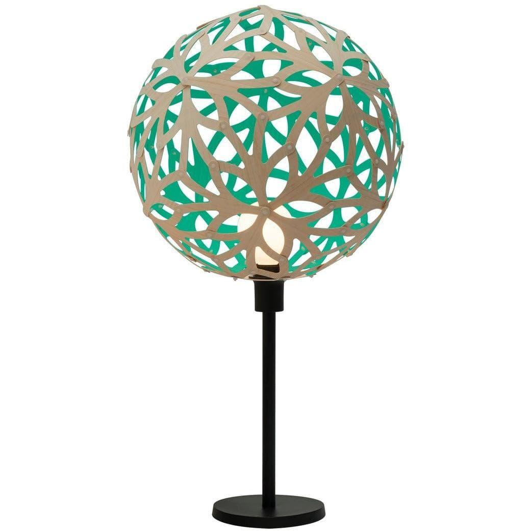 David Trubridge - Floral Table Lamp - FLO-TABL-NAT-AQU | Montreal Lighting & Hardware