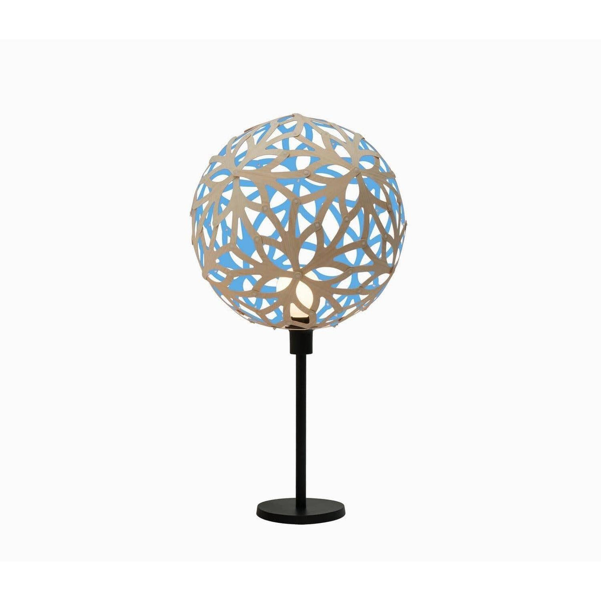 David Trubridge - Floral Table Lamp - FLO-TABL-NAT-BLU | Montreal Lighting & Hardware