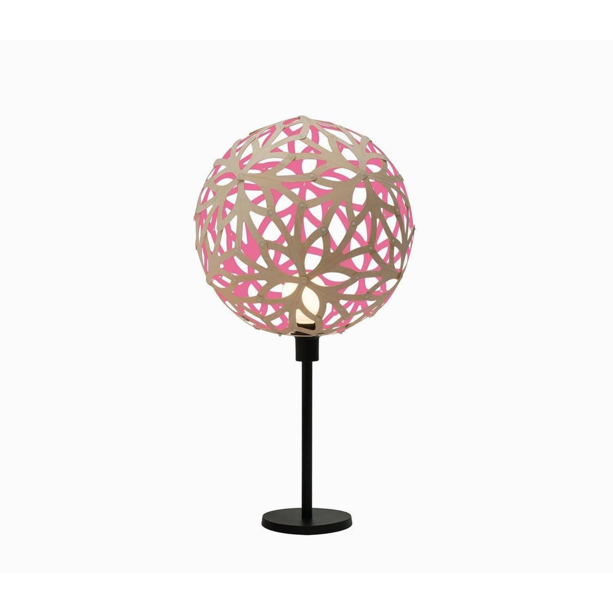David Trubridge - Floral Table Lamp - FLO-TABL-NAT-PNK | Montreal Lighting & Hardware