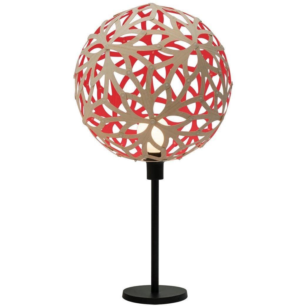 David Trubridge - Floral Table Lamp - FLO-TABL-NAT-RED | Montreal Lighting & Hardware
