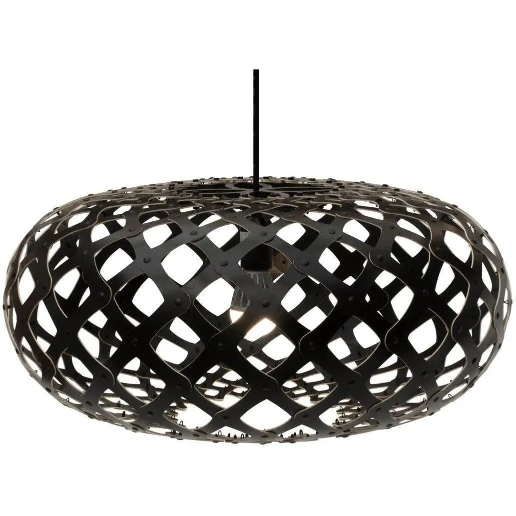 David Trubridge - Kina 600 Pendant - KIN-0600-BLK-BLK | Montreal Lighting & Hardware