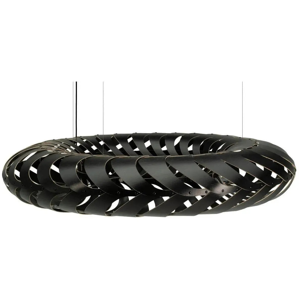 David Trubridge - Maru 1100 Pendant - MAR-1100-BLK-BLK | Montreal Lighting & Hardware