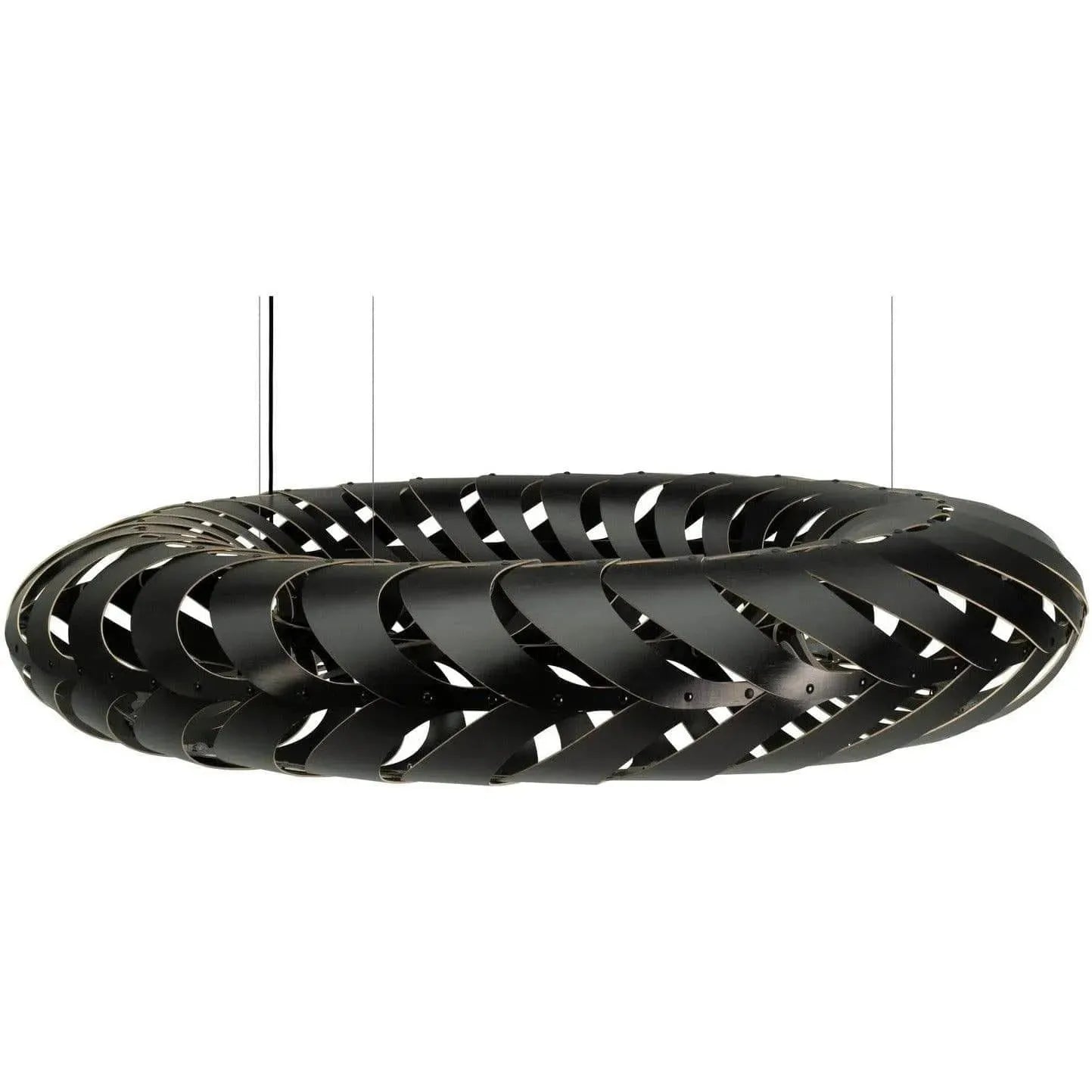 David Trubridge - Maru 1400 Pendant - MAR-1400-BLK-BLK | Montreal Lighting & Hardware