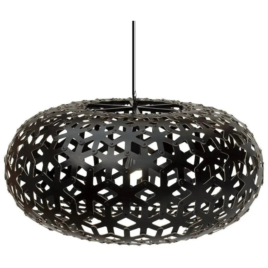 David Trubridge - Snowflake 800 Pendant - SNO-0800-BLK-BLK | Montreal Lighting & Hardware