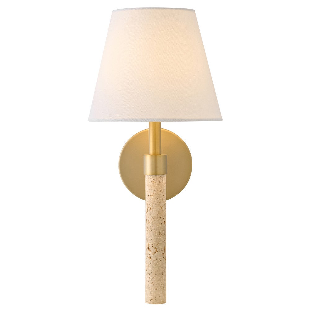 Applique murale Hinkley Lighting 47720LCB Bruna Travertine en laiton laqué