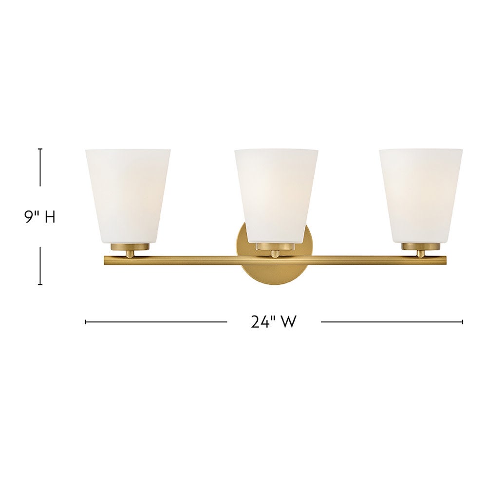 Meuble-lavabo Lark 85423LCB Bri en laiton laqué