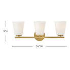 Meuble-lavabo Lark 85423LCB Bri en laiton laqué